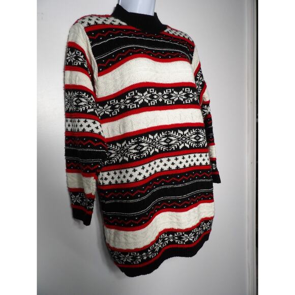 Alfred Dunner Sweater Small Knit Pull Over Grandma Core Nordic Fair Isle Ski Vtg - Picture 11 of 12